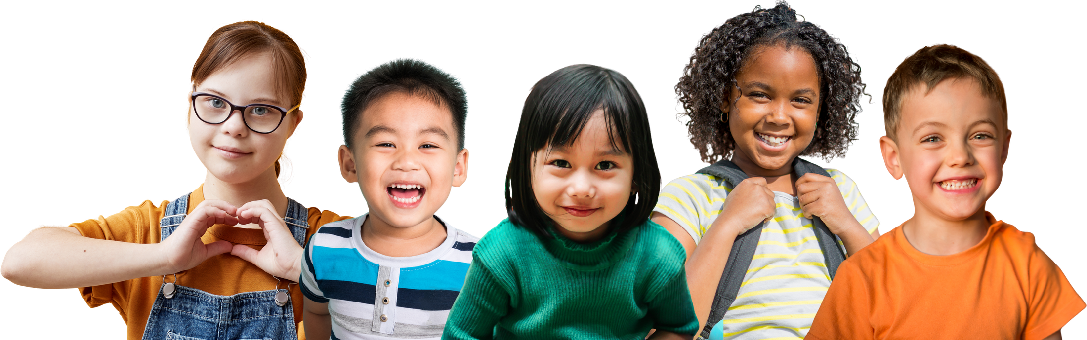 Cinco crian&ccedil;as sorrindo, personagens da Campanha da Fraternidade 2027